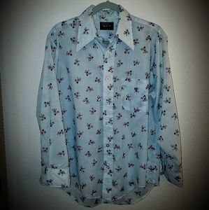 70s Big Collar Vintage Disco Shirt